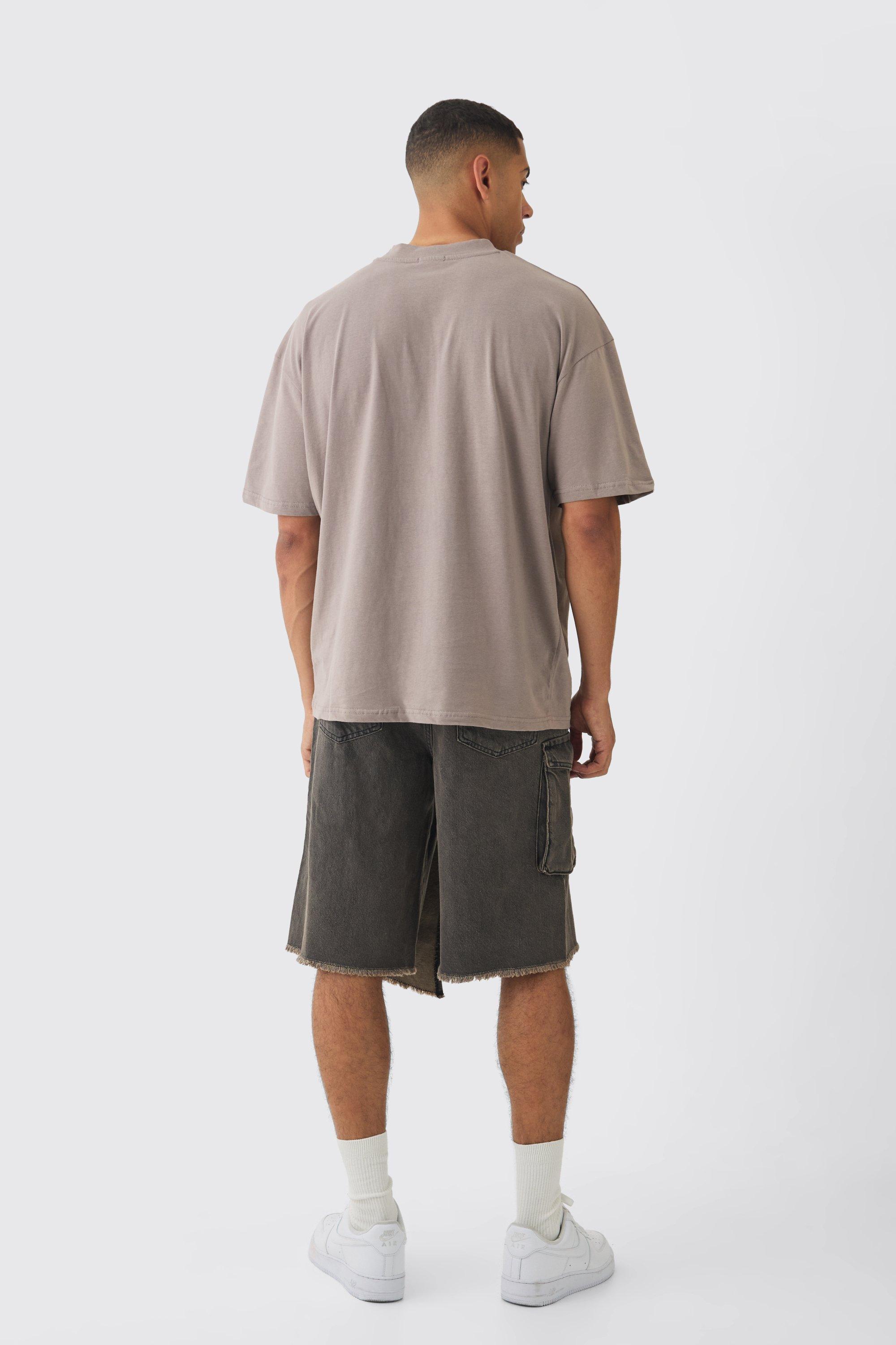 Pantalon deportivo vaquero cargo con tiras